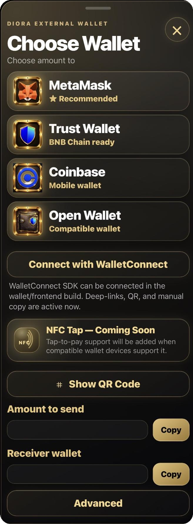 Choose wallet