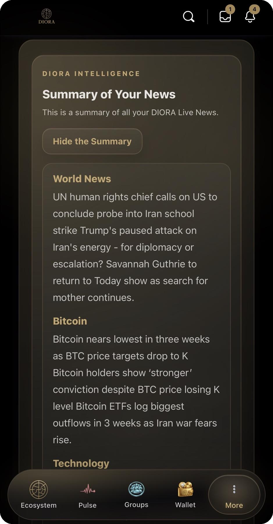 DIORA Live summary
